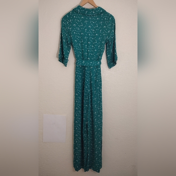 ModCloth Collectif Josephine Tiny Polkdot Green Jumpsuit - Picture 9 of 9